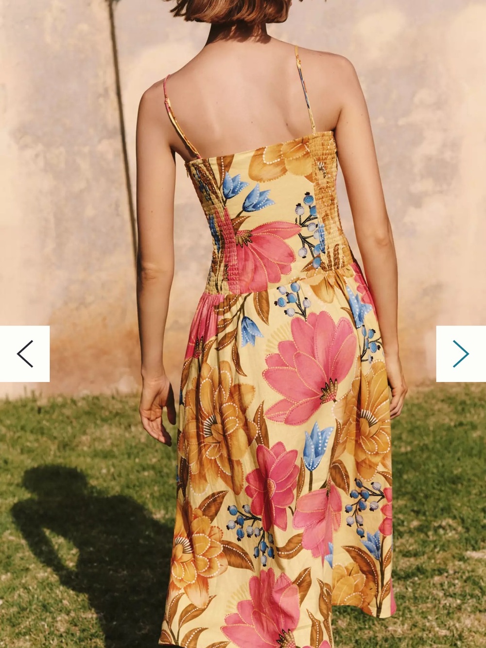 Farm Rio x Anthropologie Linen Blend Midi Dress L - Picture 3 of 6